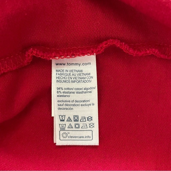 Tommy Hilfiger Collared Polo Dress Women’s XS Red T Shirt Dress Cotton Mini - Picture 14 of 15